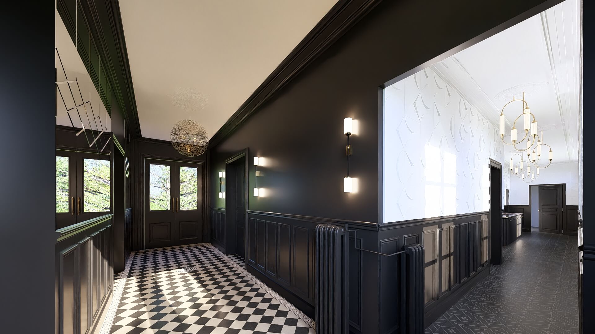 Rendu 3D_Entrée + Couloir