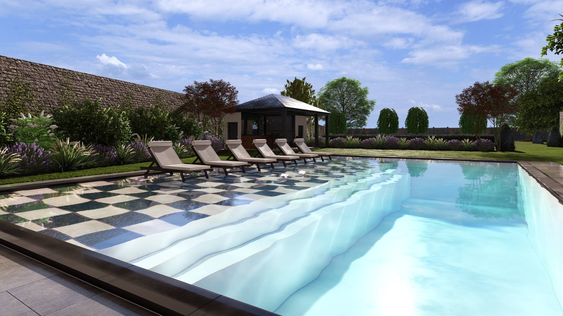 Rendu 3D construction piscine